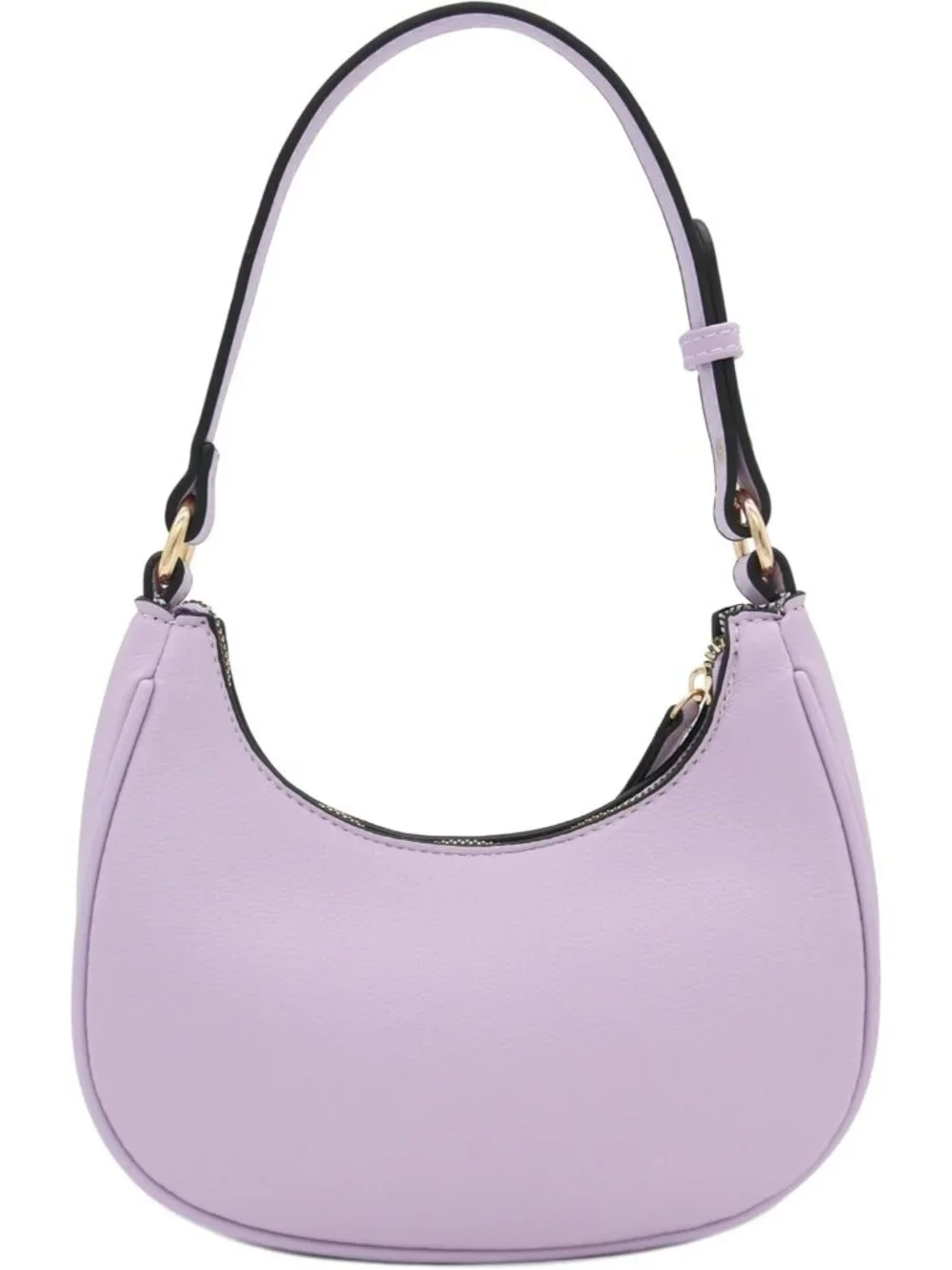 Women Lavender Small Crescent For Trendy Underarm Purse Zipper Shoulder Bag